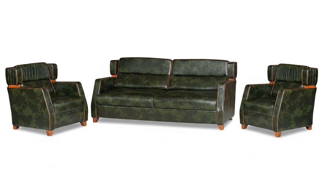 Cushion group seating ensemble sofa set group seating combination 2+1+1