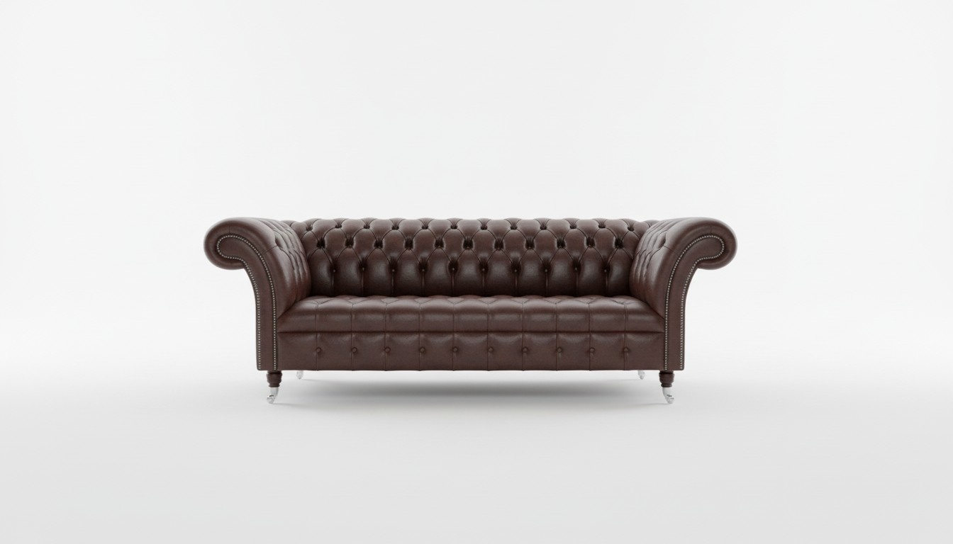Upholstery Sofa Design Luxury Couch Classic Sofas3 Seater Chesterfield Leather New