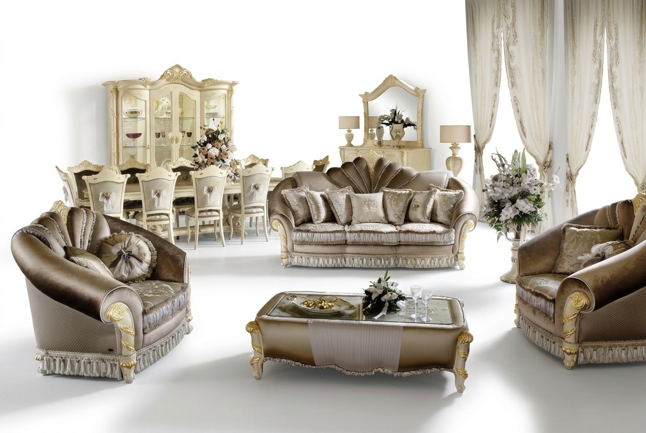 Upholstery couches sets luxury sofa set 3 + 1 + 1 seater set design sofa new