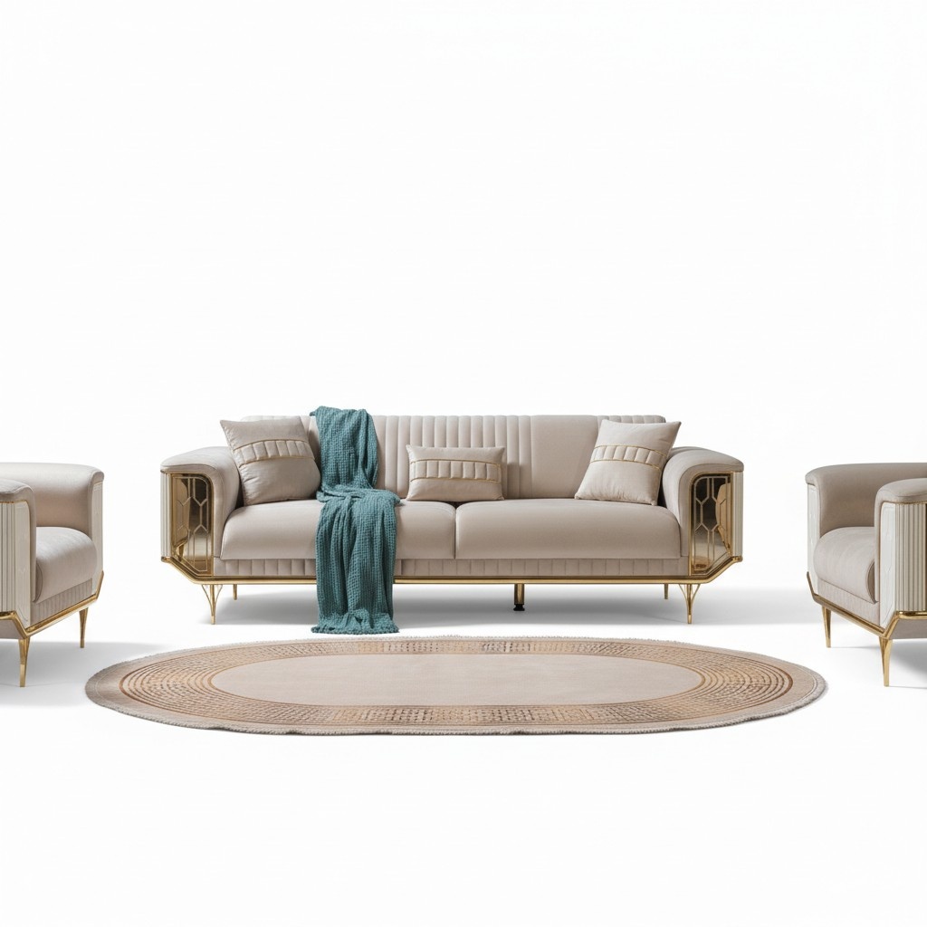 Upholstery Designer Furniture Three Seater Sofa 3 Seater Sofas Luxury Textile