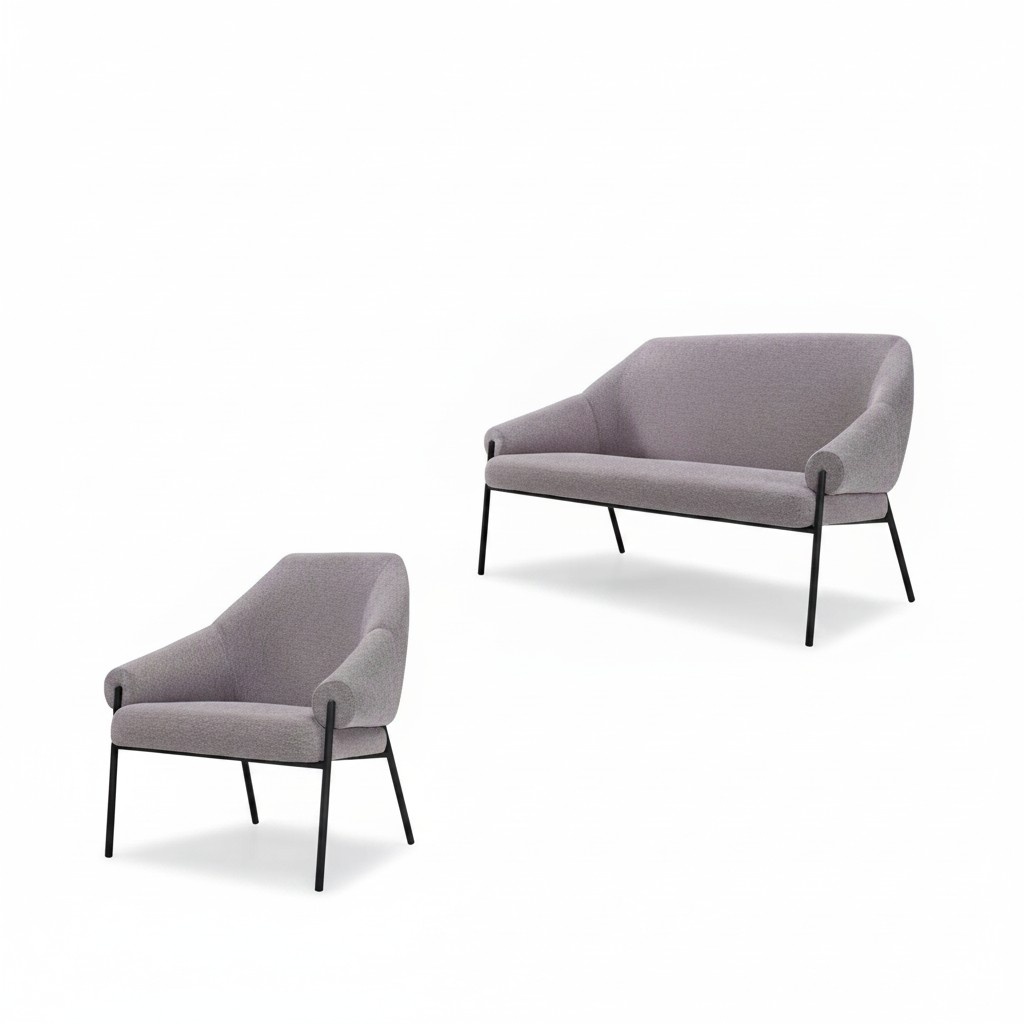Cushion group seating ensemble sofa set group seating combination 2+1 couch