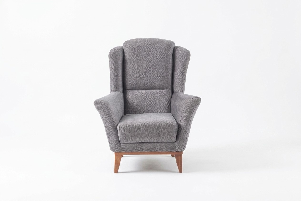 Upholstered Single-seater Designer Living Room Armchair Textile 1-seater