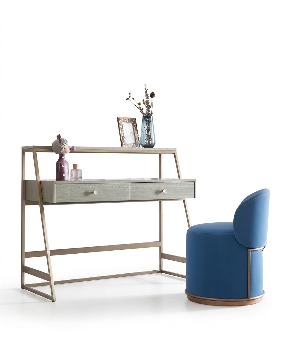 Dressing Table + Armchair Cosmetic Table Mirror Chest of Drawers Tables 2tlg