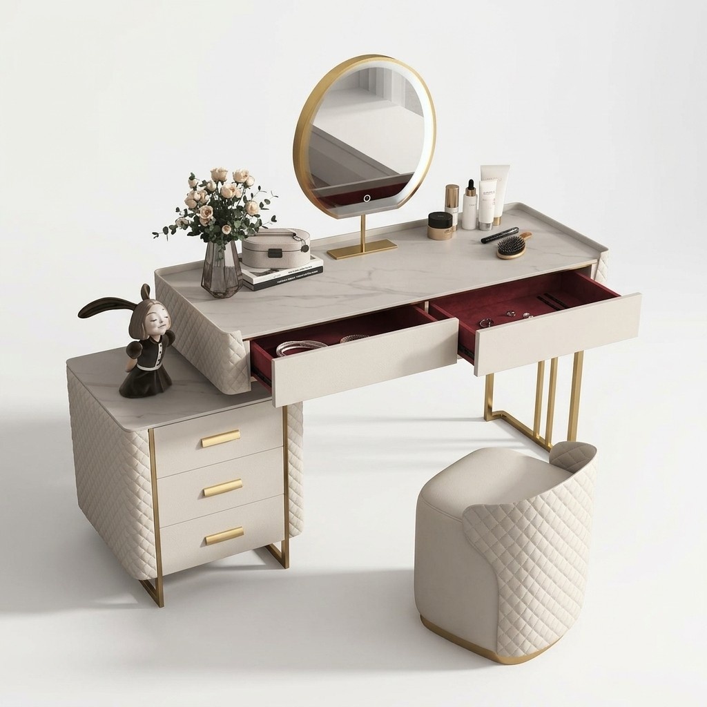 Dressing Table with Stool Dressing Table Console Table Make-up Dresser Bedroom Furniture New