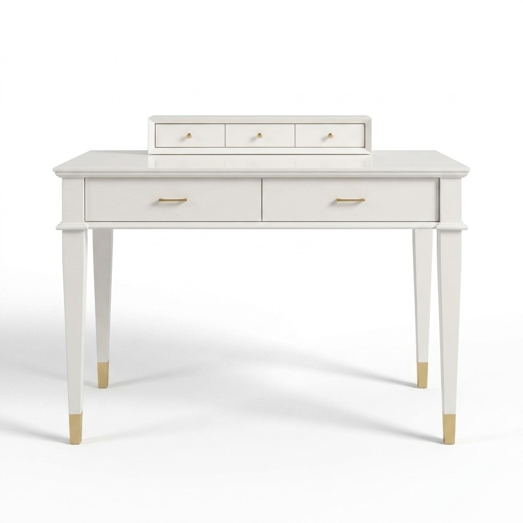 Dressing table console table wood luxury bedroom white