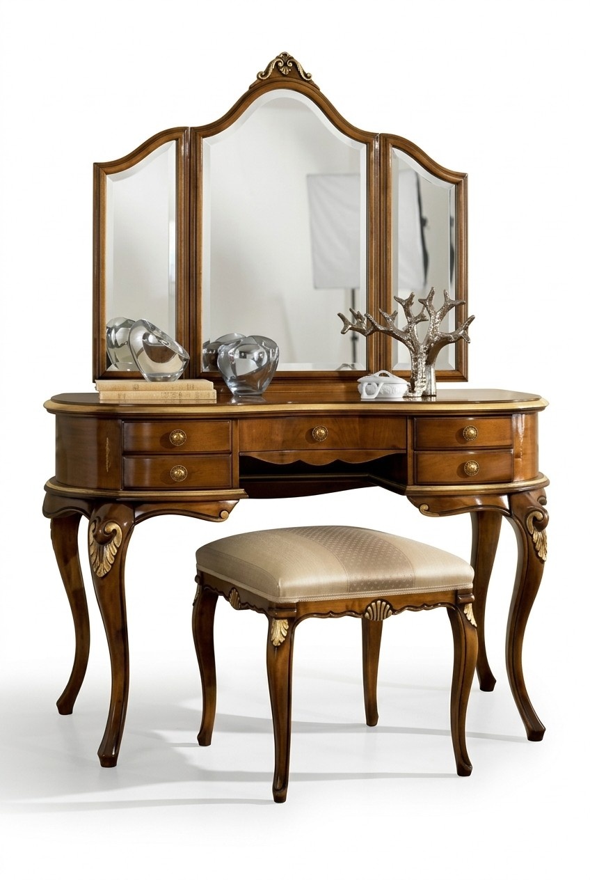 Dressing table mirror luxury console chest of drawers bedroom wood design new