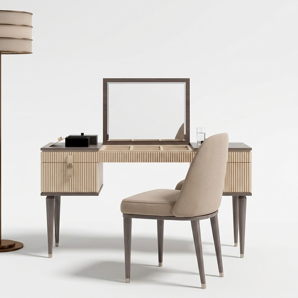 Dressing Table With Mirror Luxury Console Chest of Drawers Bedroom New Dressing Table