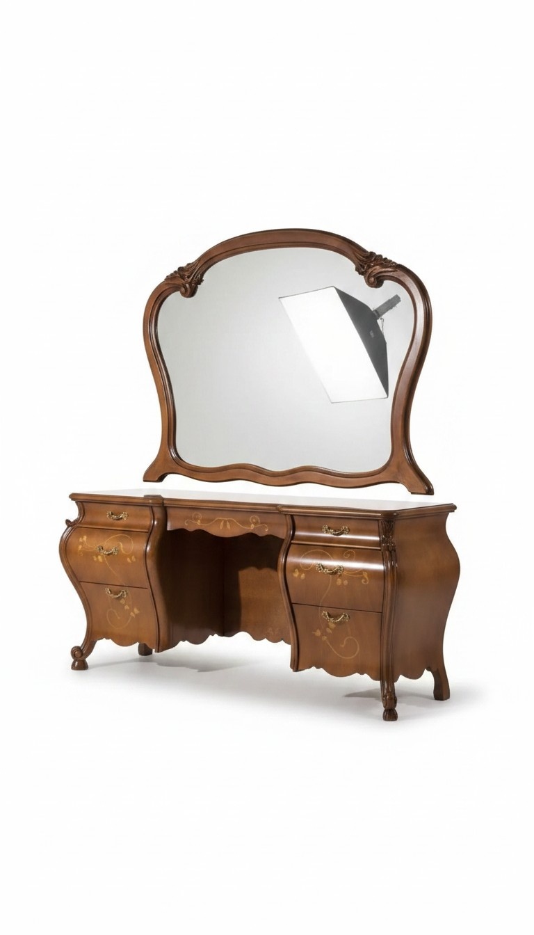 Dressing Table Set Mirror Bedroom Furniture Sideboard Chest of Drawers Design 2tlg