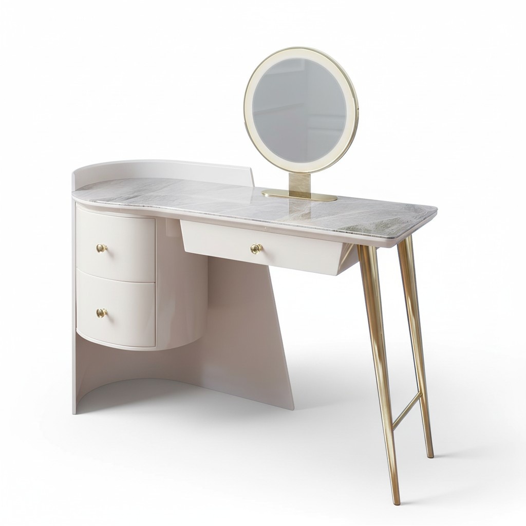 Dressing Table Designer Console Tables + Stool Seat Italian Style Premium Furniture
