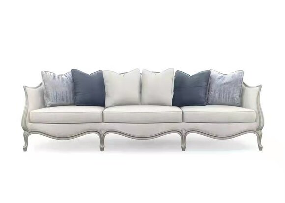 Design Sofa 3 Seater Fabric Couch Upholstery Sofas Living Room Three Seater Furniture