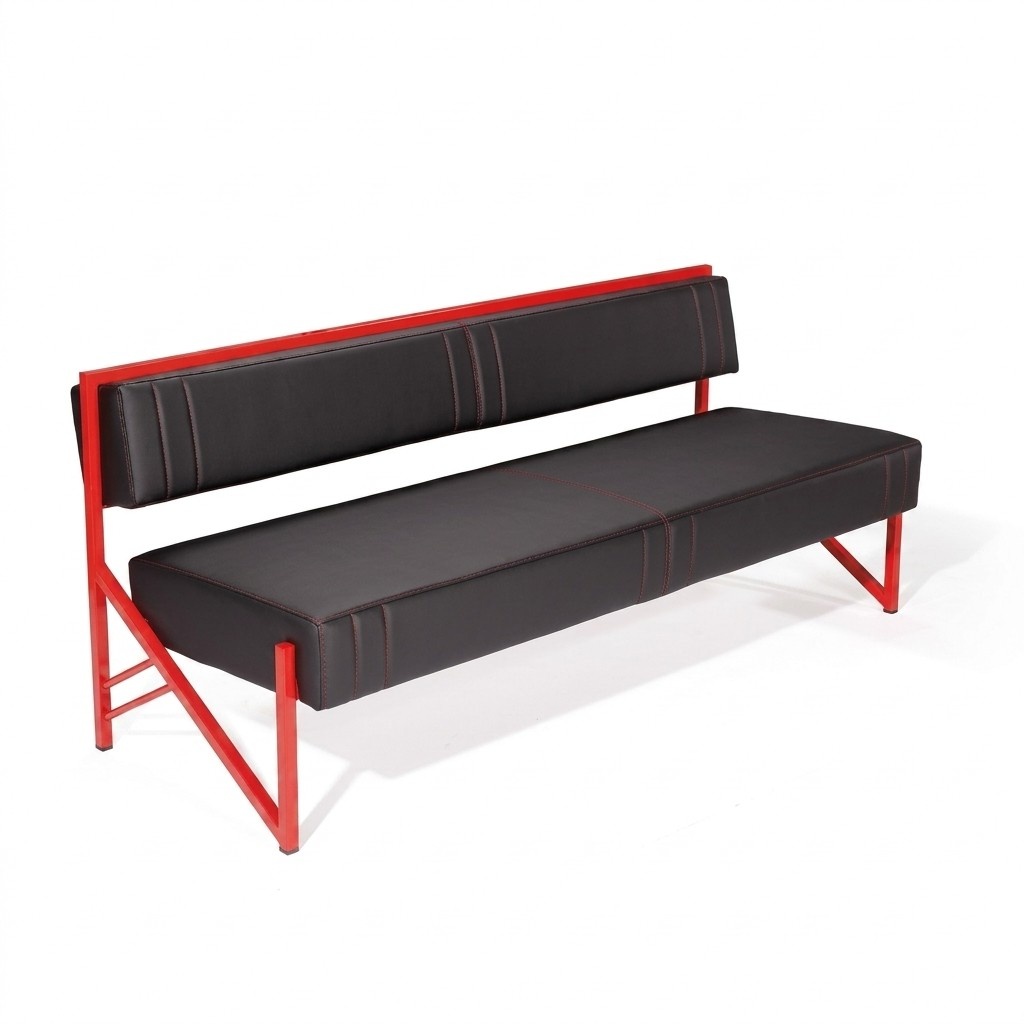 Waiting bench seat reception bench padded bench sofa couch 3-seater 180cm