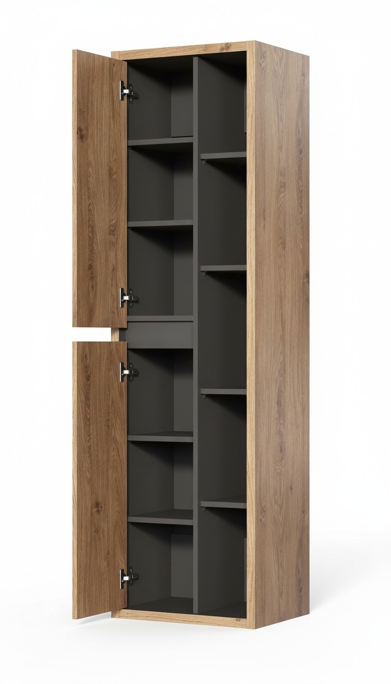 Suspended cupboard shelf tall cupboard cabinets cupboard bathroom furniture wood 50x35x170