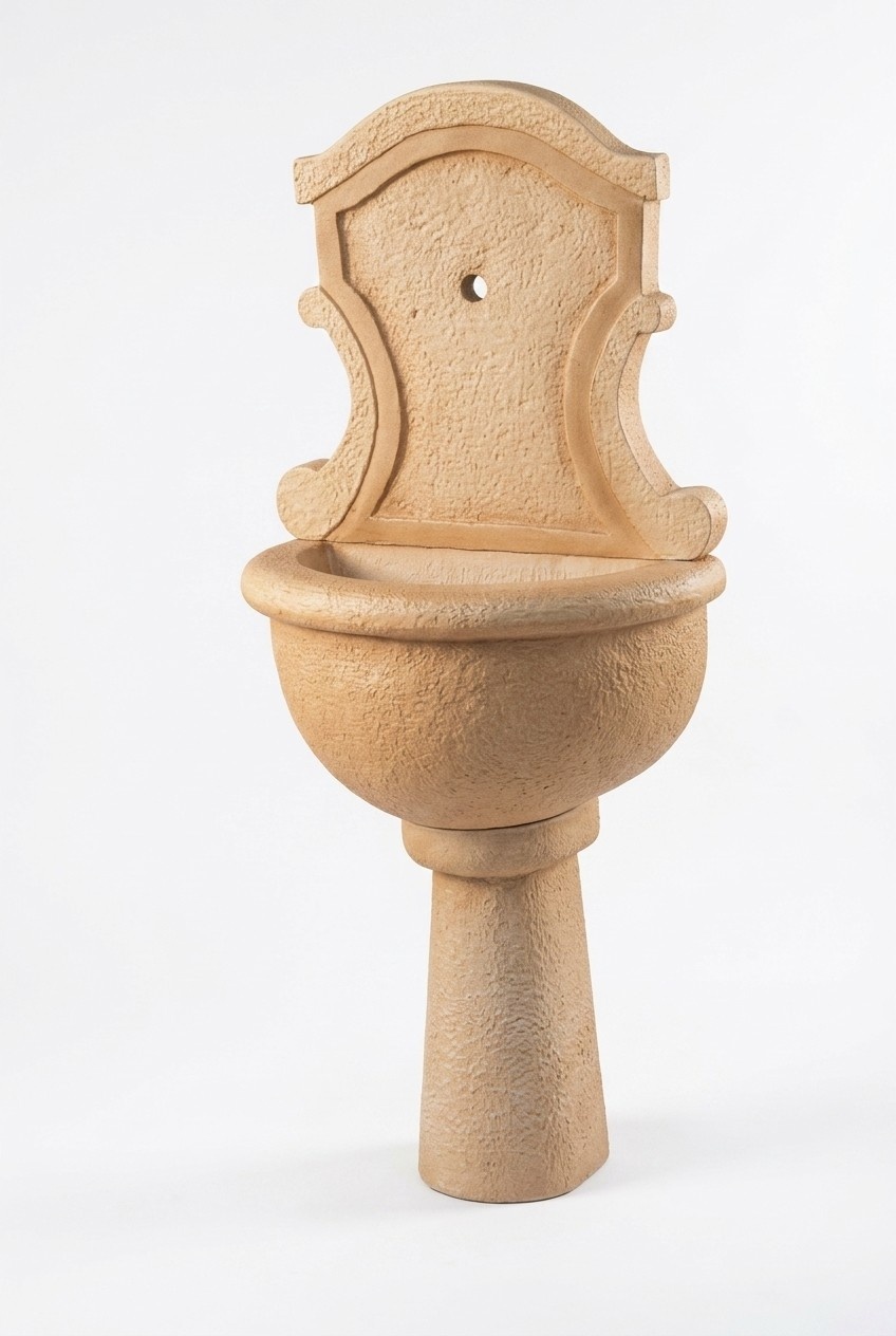 Decorative wall fountain washbasin-utility sink made of weather-resistant cement model - SEVILLA