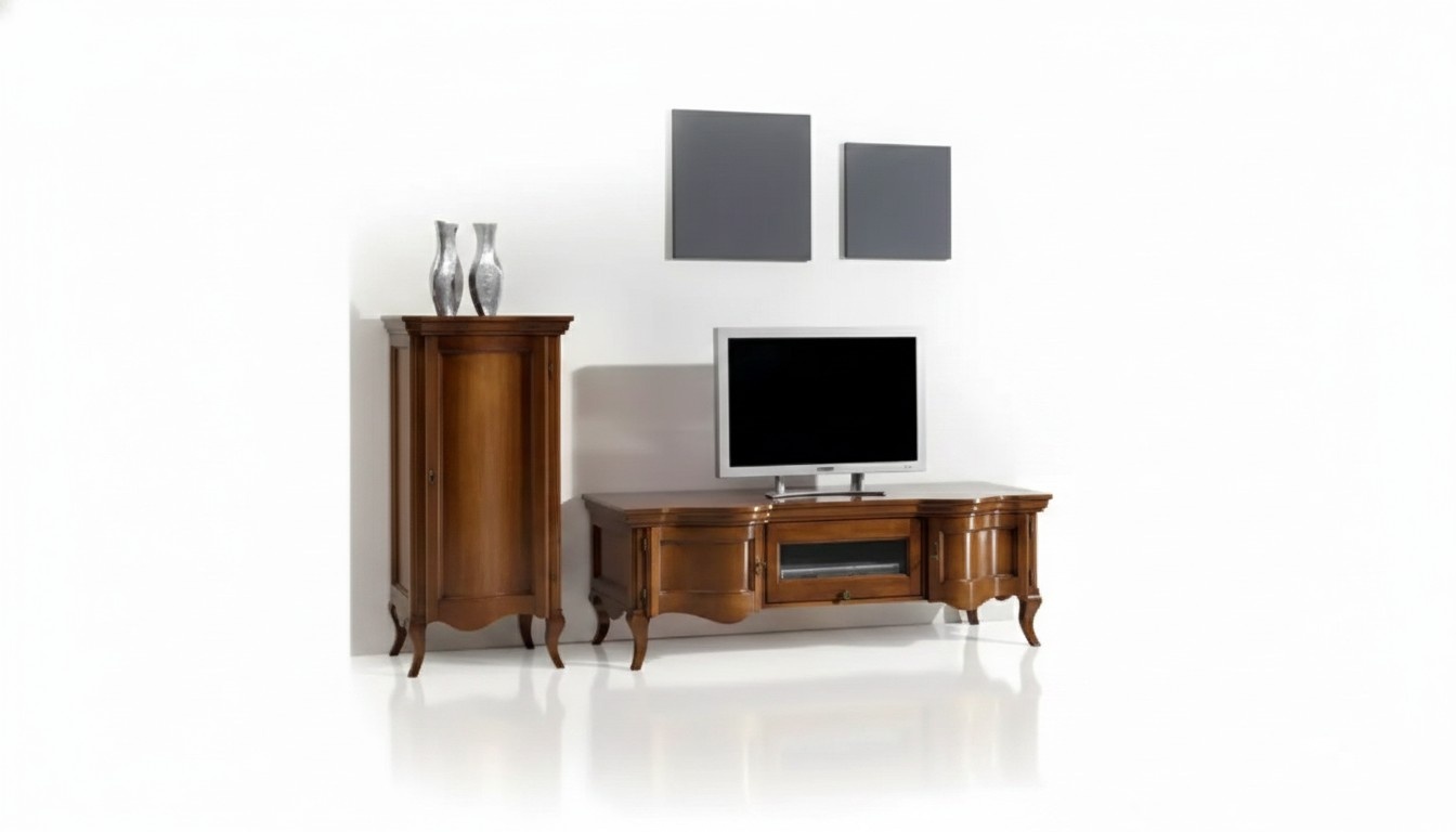 Wall Unit Living Room Wooden Cabinets Classic Wall Italian Style