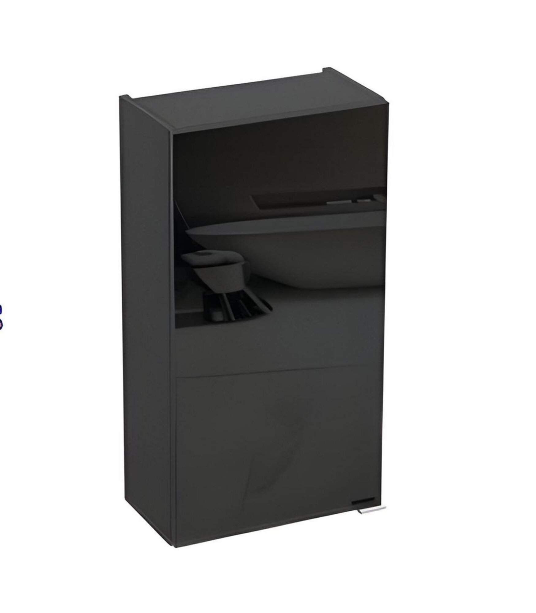 Bathroom wall shelf cabinet wall cabinet hanging wall cabinet black