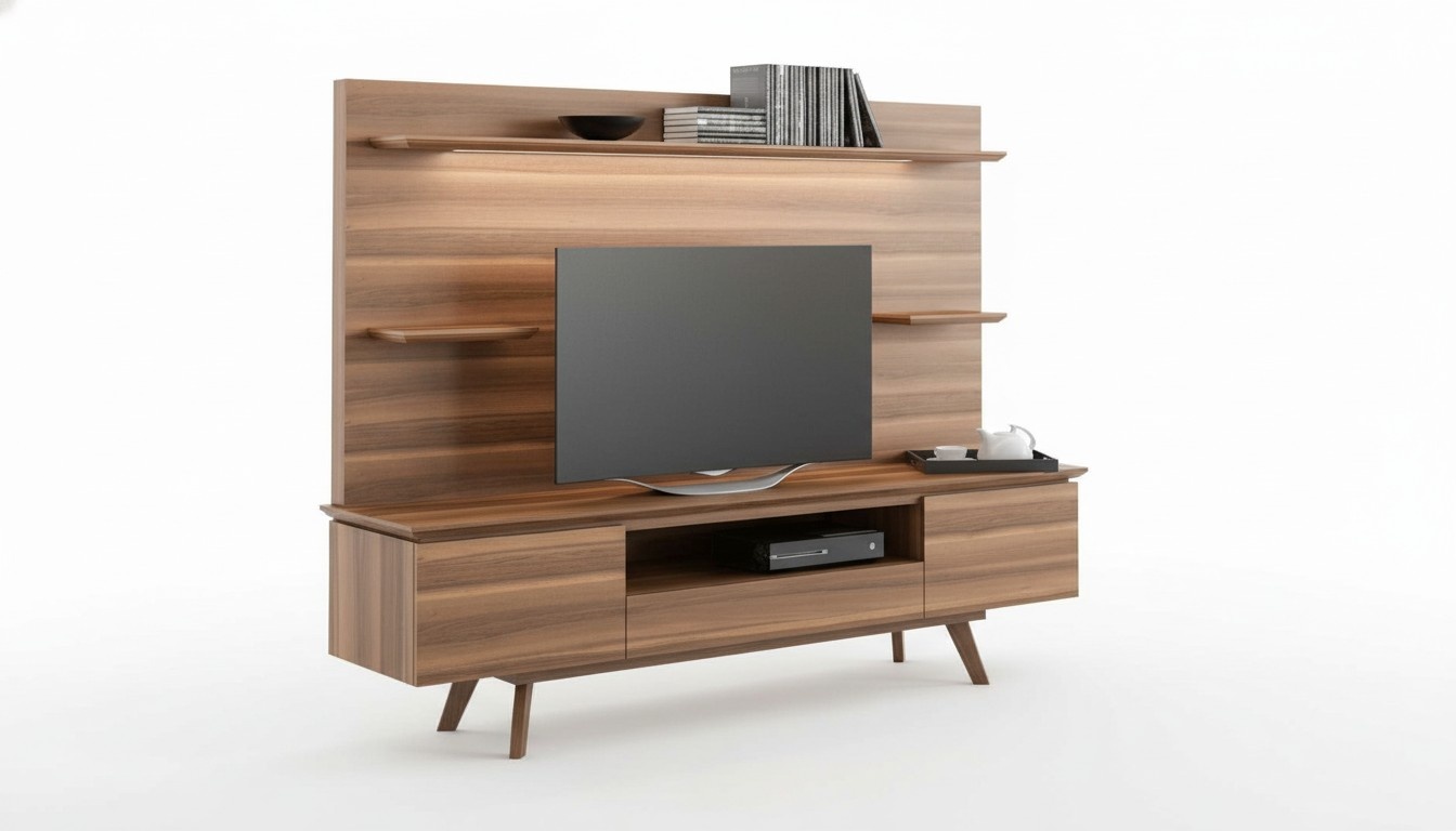 Walnut natural Luxury shelves Modern living room furniture Hanging shelves New