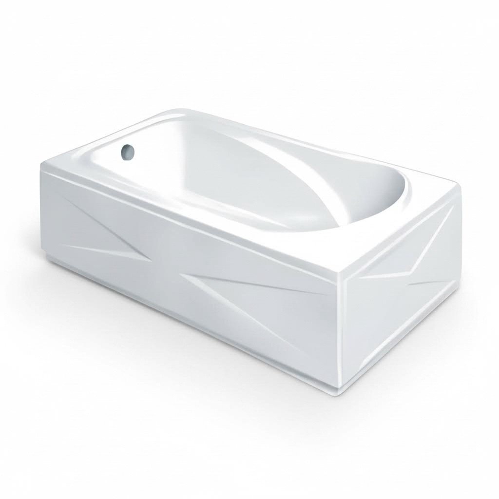 Bathtub Design Bathtub Acrylic Bathtub Space-Saving Bathtub Comfort Bathtub 169x75 cm