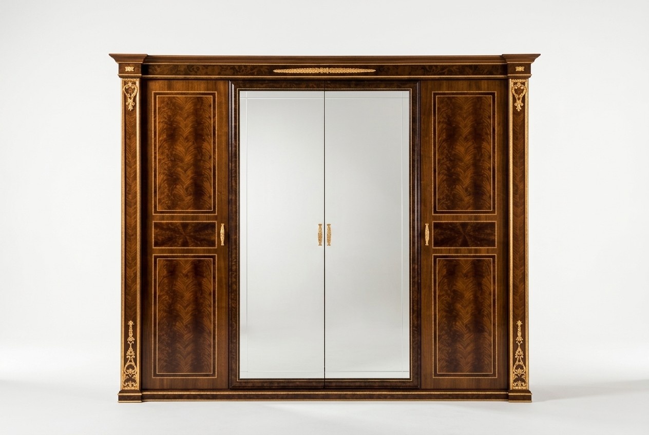 Bedroom Modigliani collection 4 doors wardrobe in antique style italian furniture arredoclassic™