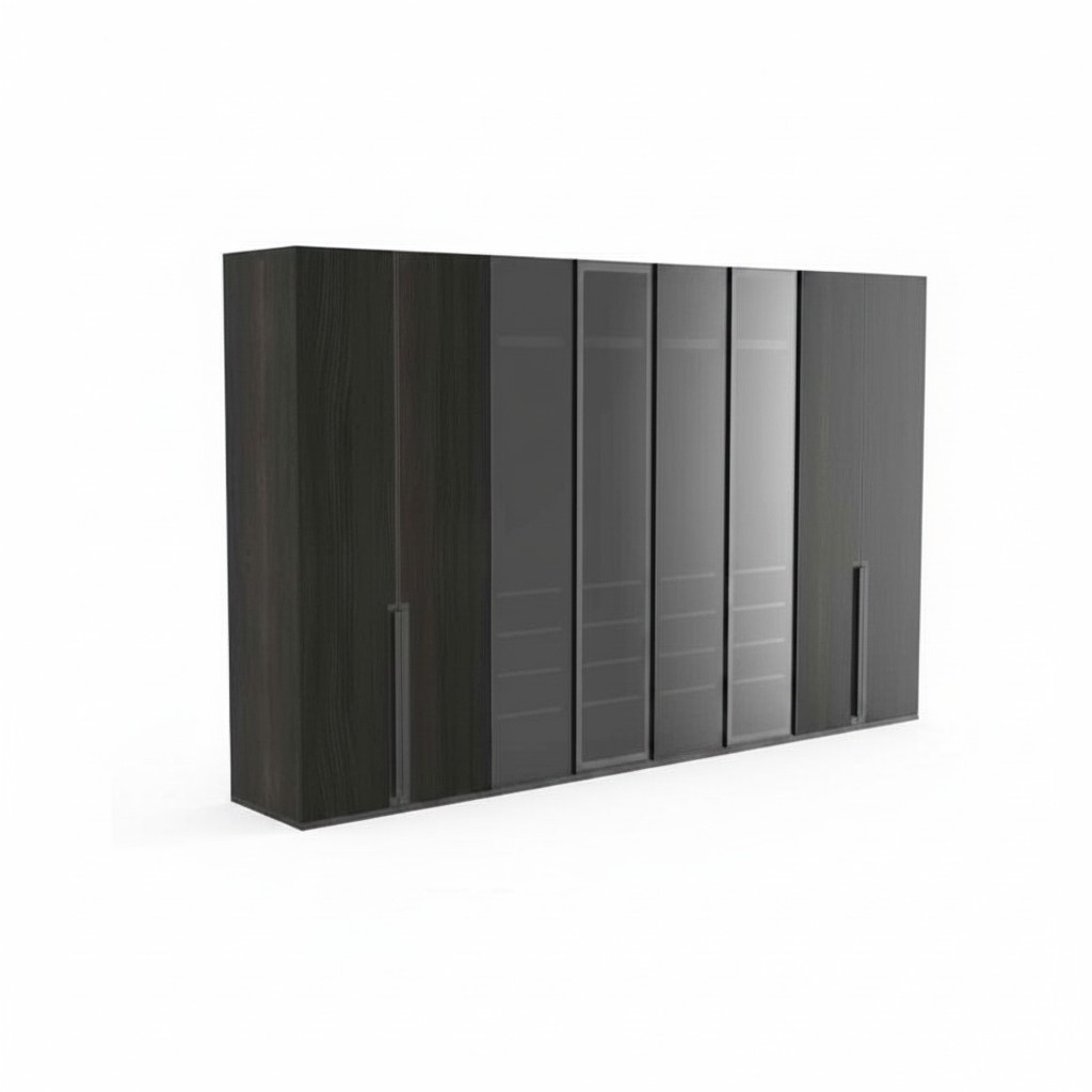 Wardrobe Bedroom Luxury Cabinets 8-door Black Cabinet