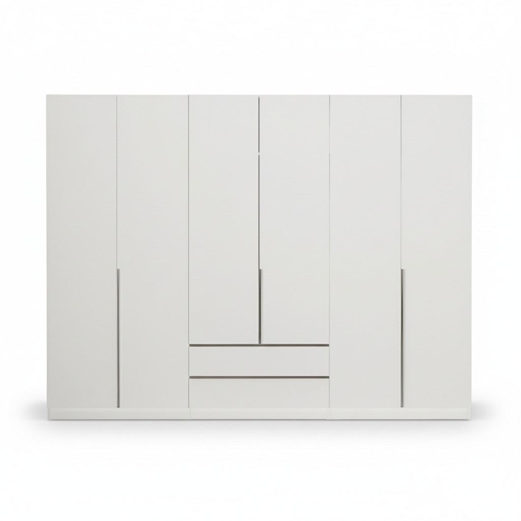 Wardrobe Bedroom Modern Furniture White Wood Luxury Design