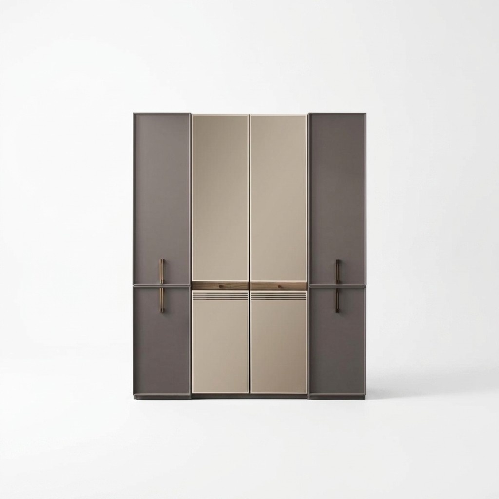 Wardrobe Bedroom wardrobe Wardrobe Wooden wardrobe Grey Mirror