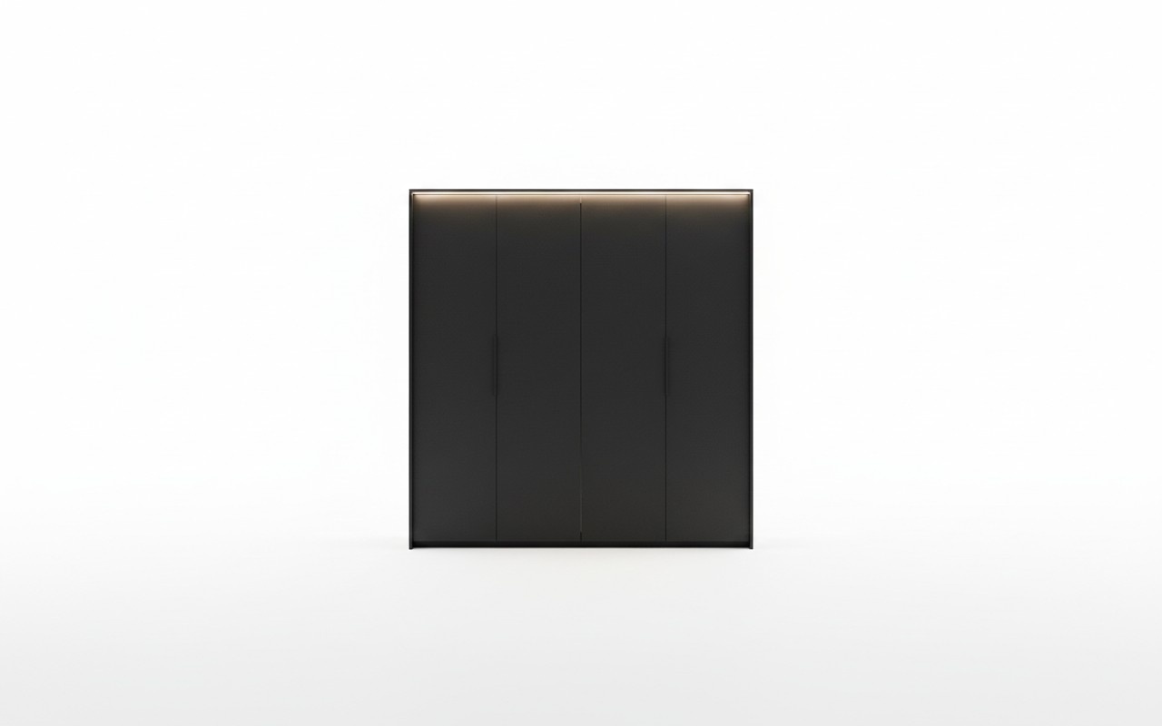 Wardrobe Black Luxury Wooden Bedroom Elegant Closet Design Modern