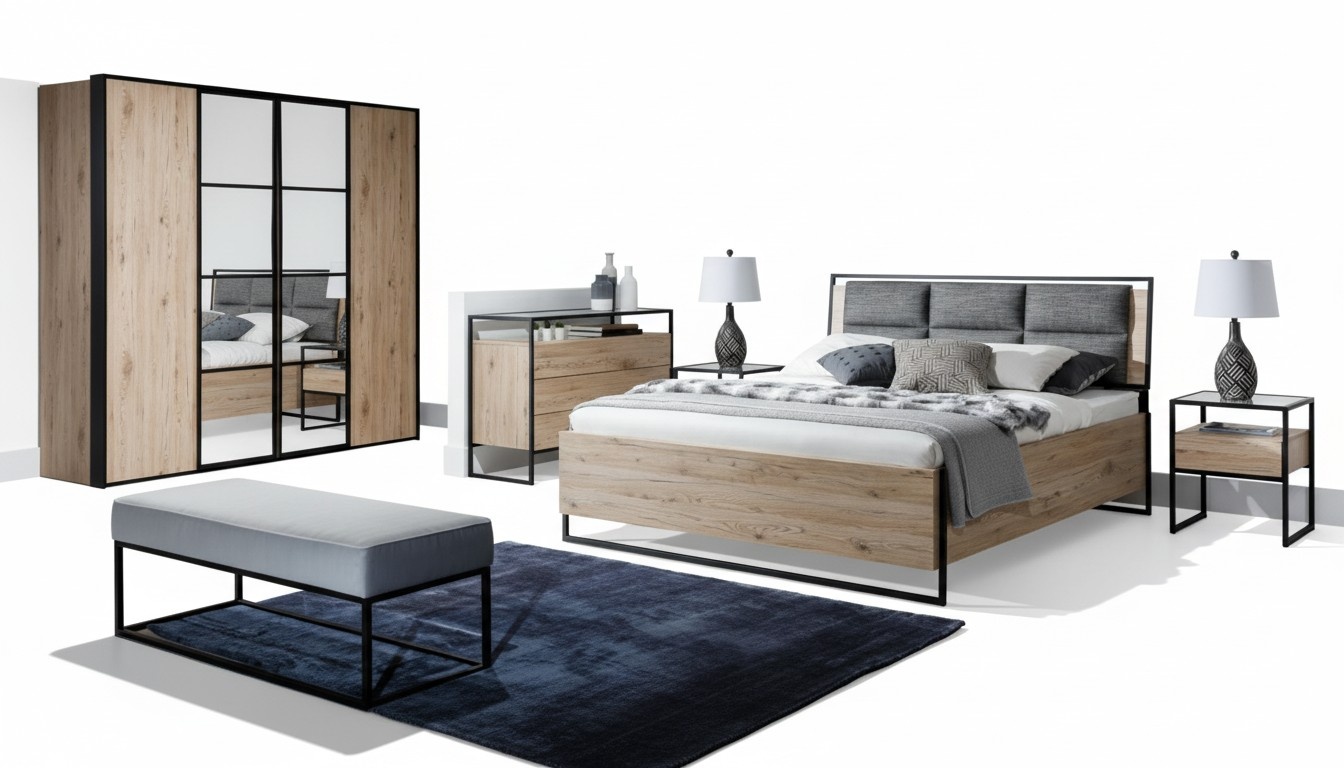 Closet Brown Wood Furniture Design Elegant Bedroom Modern Wardrobe New