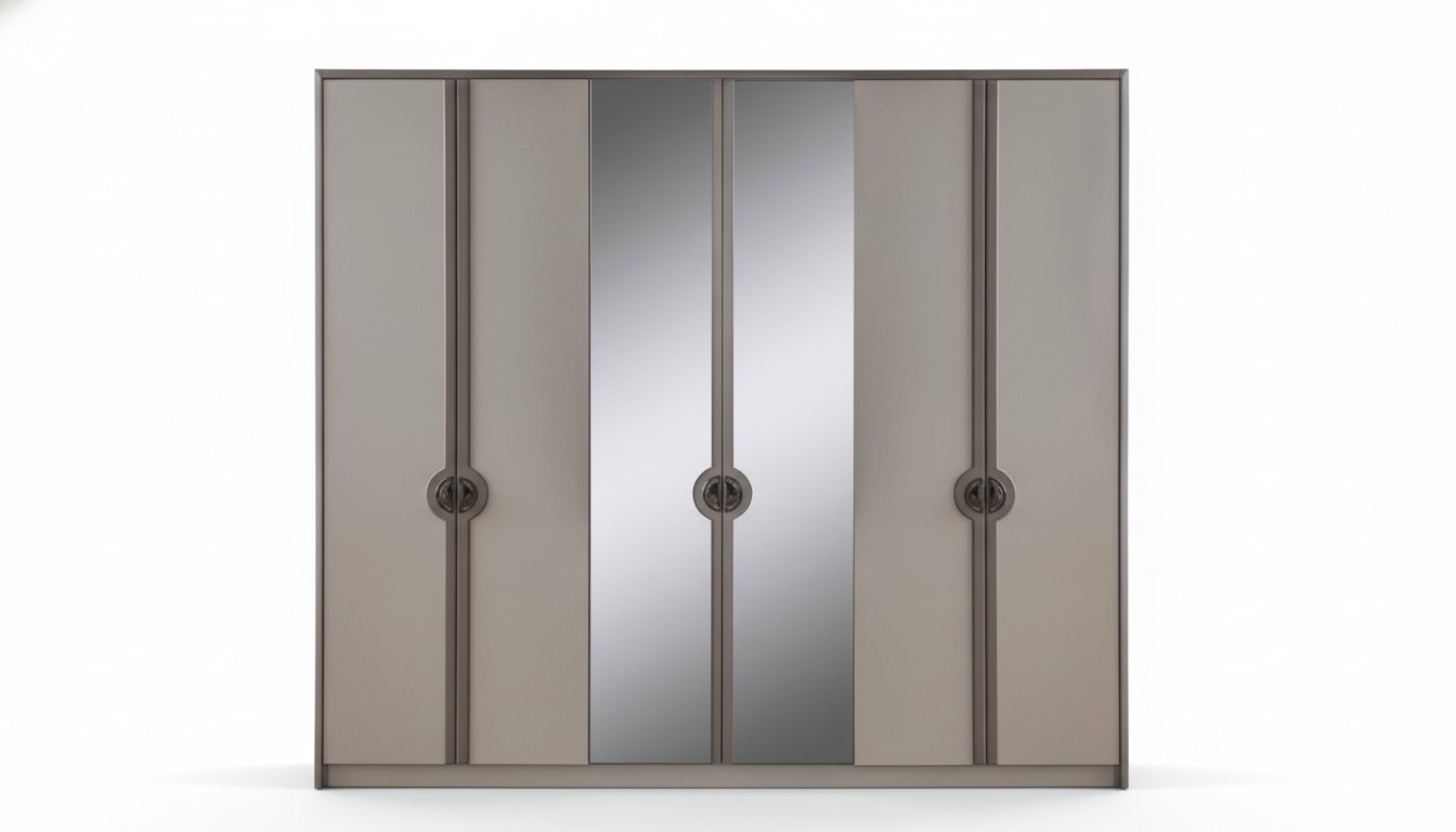 Wardrobe Wardrobe Cabinet Modern Wooden Cabinet Gray