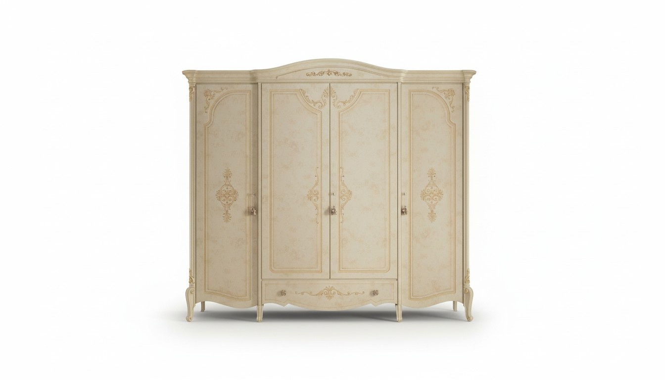 Wardrobe Cupboard Baroque Style Wood Furniture Classic Bedroom Wardrobes