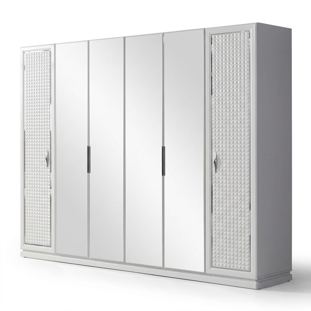 Closet cabinet mirror wood furniture cabinets wardrobe wood