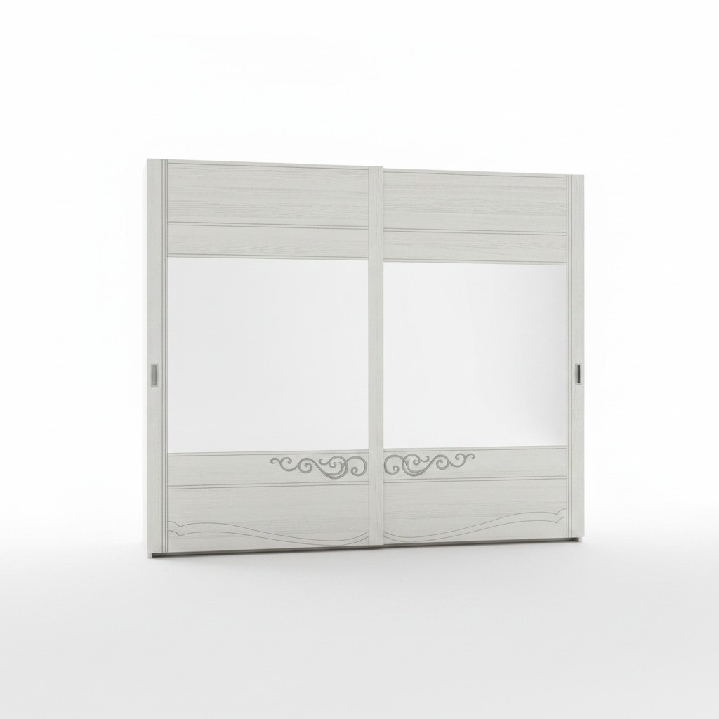 Wardrobe storage shelf storage modern mirror wood design