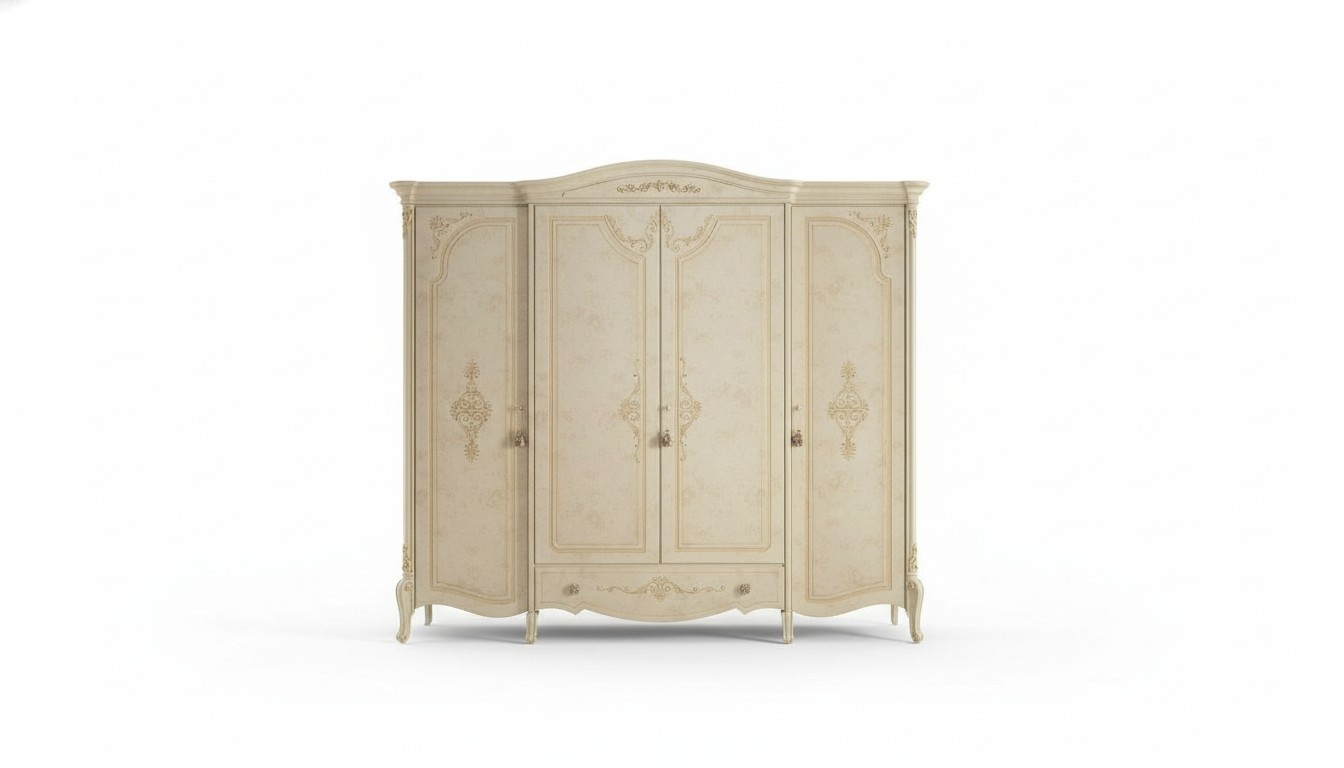 Wardrobe Cupboard Real Wood Massive Bedroom Furniture Italy Wooden Cupboard