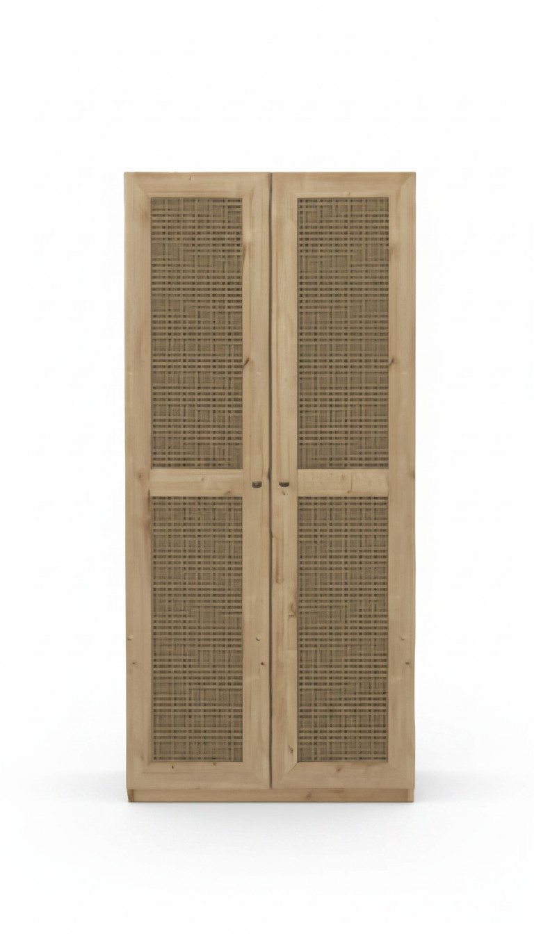 Wardrobe Closet Wall cabinet Clothes rack Bedroom Modern Brown 90cm