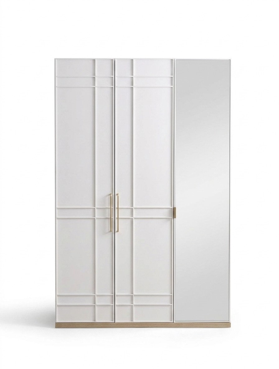 Wardrobe Wardrobes Wooden wardrobe Wood White Mirror Children\'s room