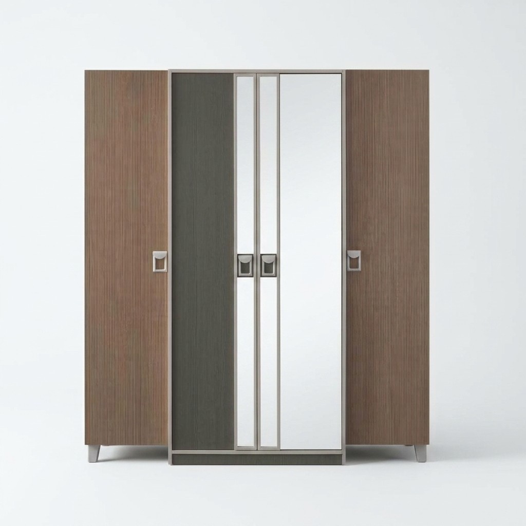 Wardrobe Children\'s Cabinet Cupboard Wooden Gray Wooden Cabinet Large Modern