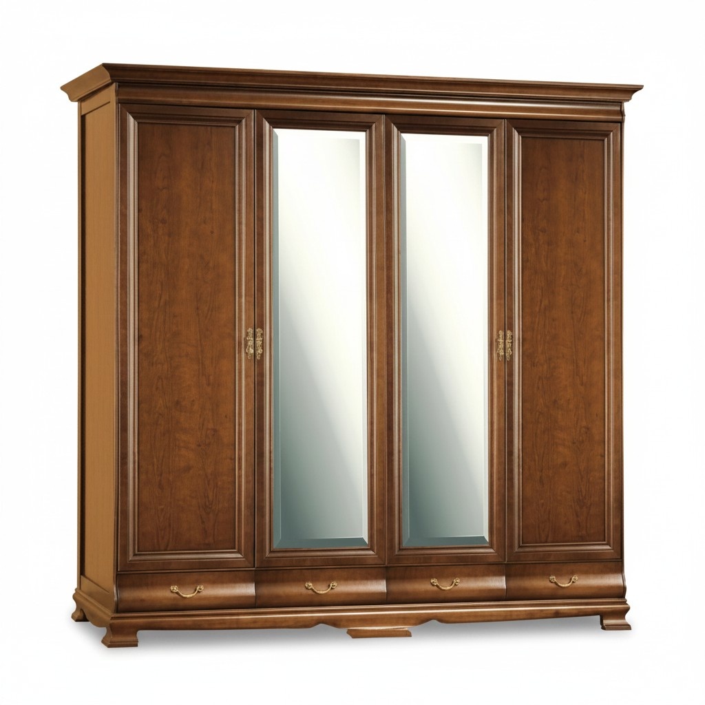 Wardrobe Clothing cabinet Large cupboard Closet Mirror cabinet