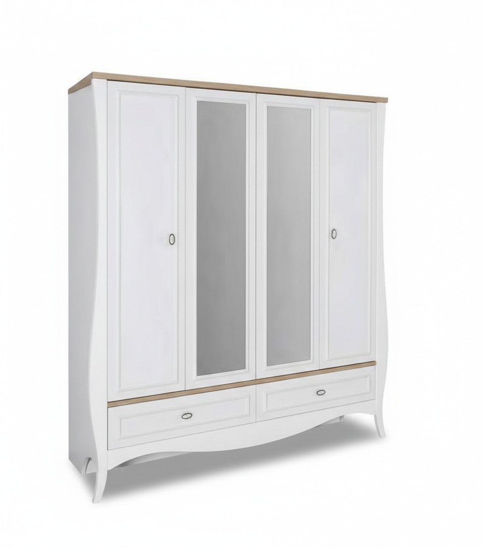 Wardrobe Country House Bedroom Cabinet Furniture Living Wood Luxury