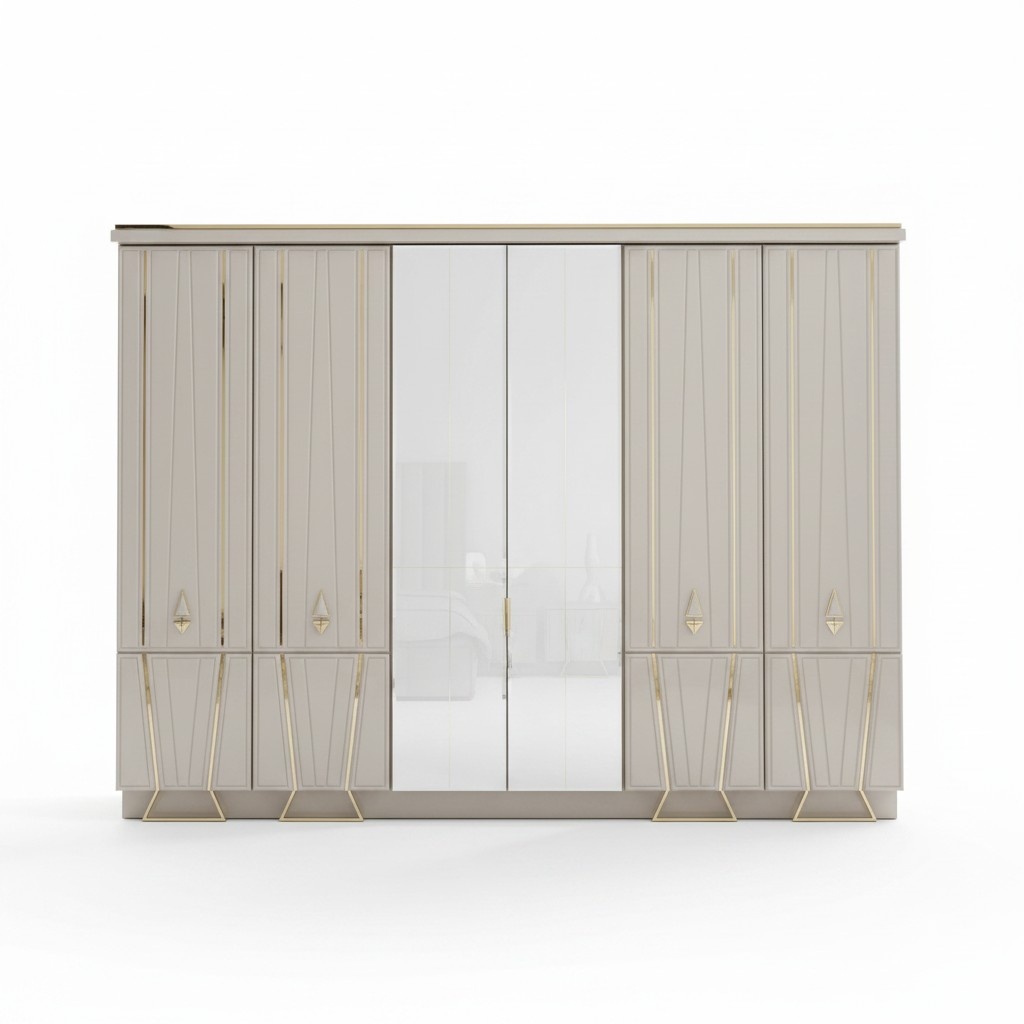 Wardrobe Dressing Cabinet 277cm Wardrobe Mirror Cabinet Closet
