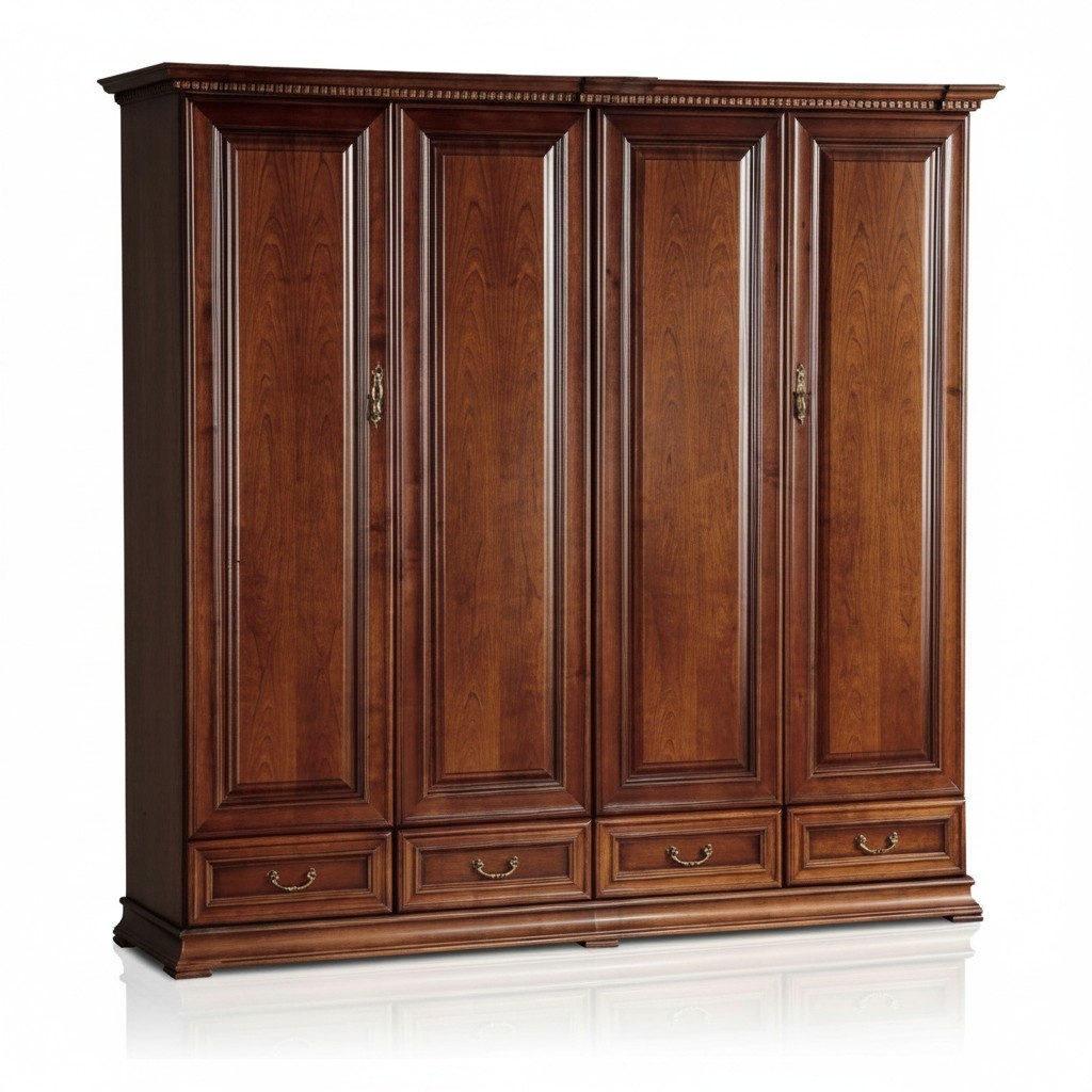 Wardrobe Swing Door Cabinet Tall Cabinet Clothes Cupboard Coat Rack Cabinet