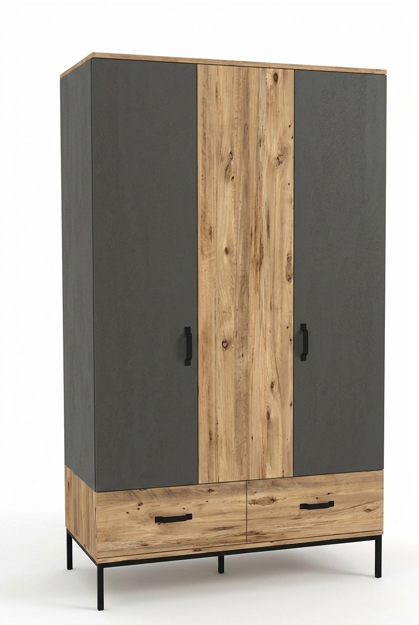 Wardrobe children\'s room modern furniture wood luxury design brown youth furniture