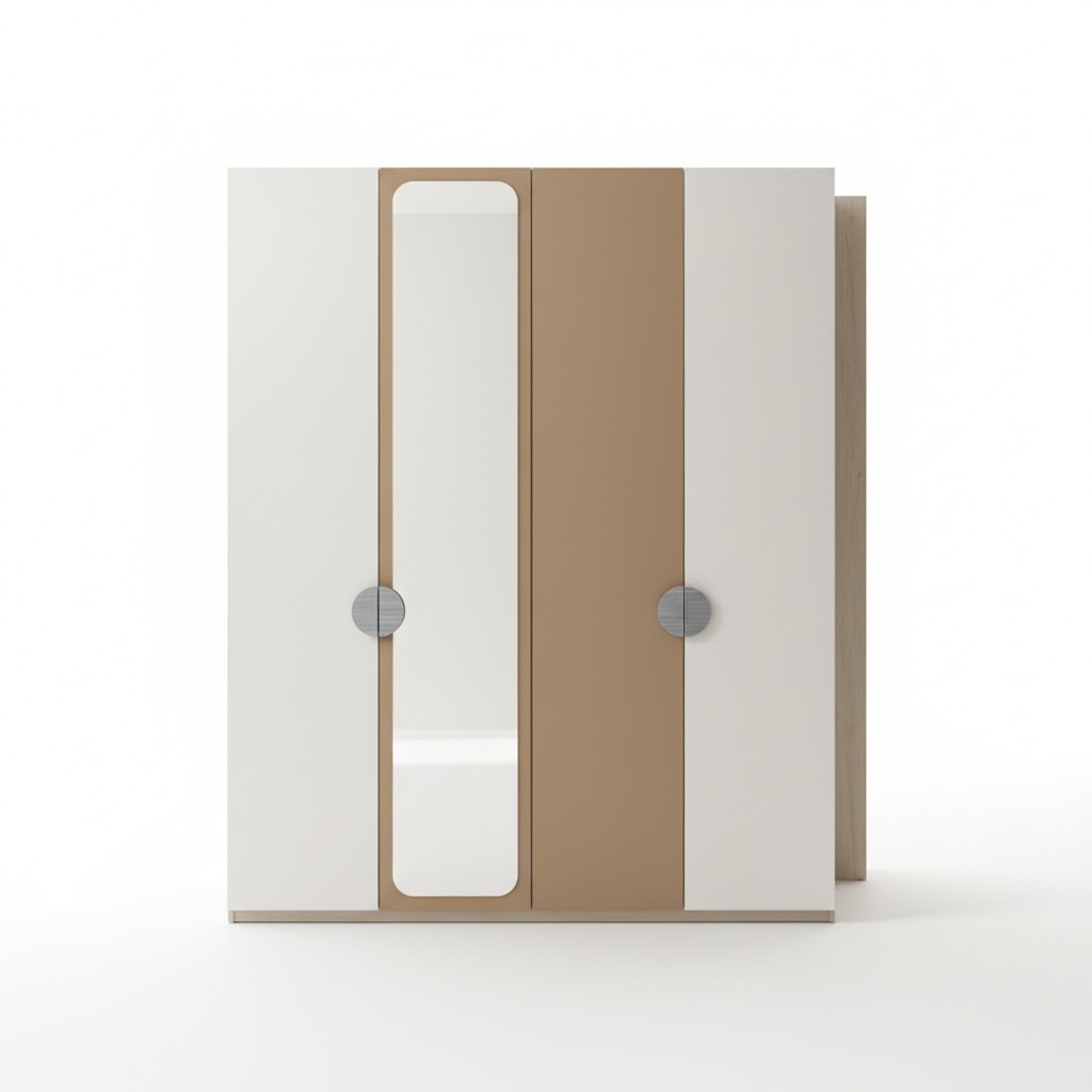 Wardrobe Modern Mirror Timeless Design Stylish Storage Furniture