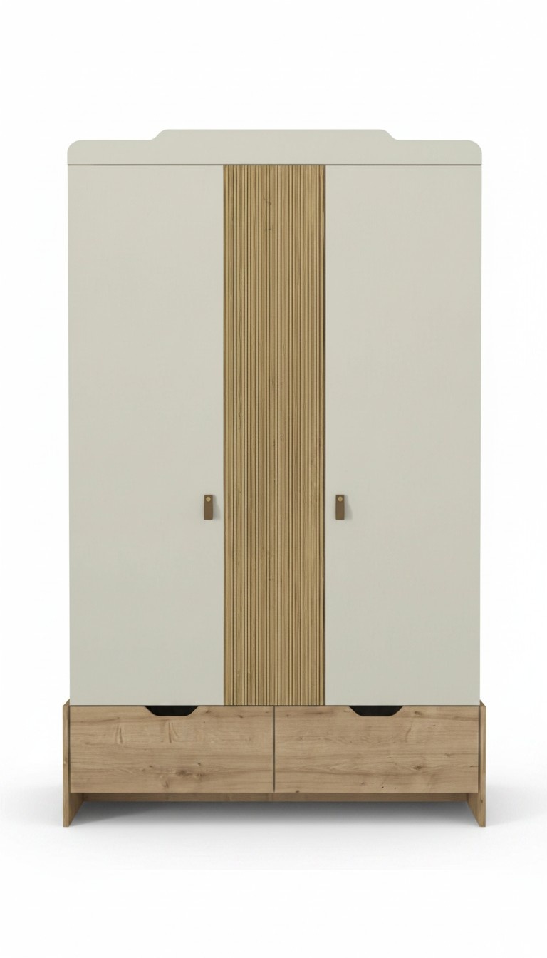 Wardrobe youth room cabinet cabinets furniture white wood luxury design beige