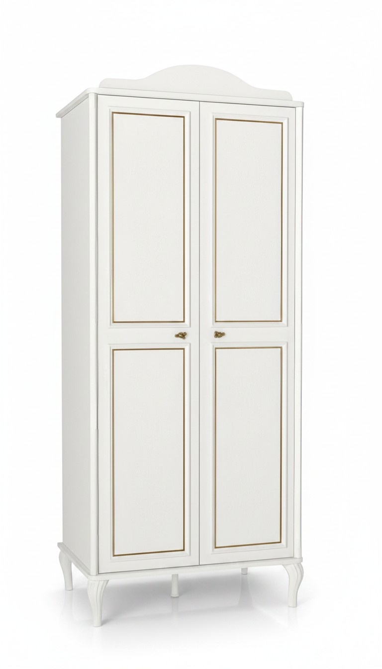 Wardrobe Youth Room Modern Furniture White Wood Luxury Design Cabinet