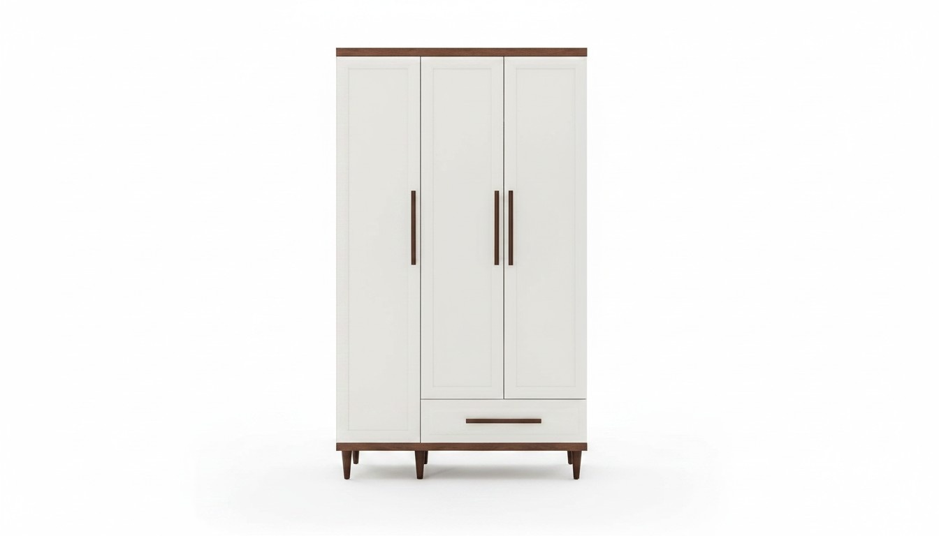 Wardrobe White Cabinet Bedroom Luxury Wooden Furniture Interior