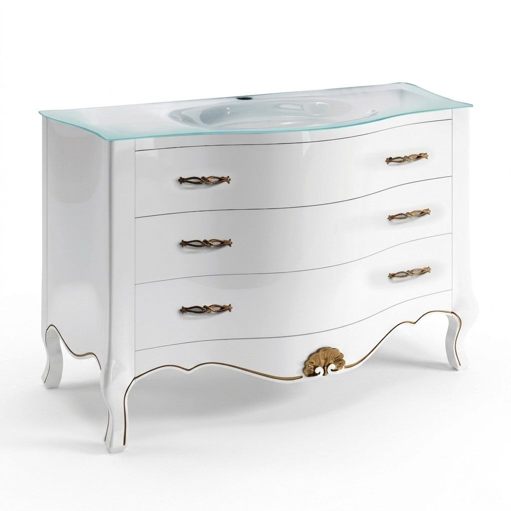 Vanity unit Classic cabinet Washbasin Vanity unit Italian bathroom