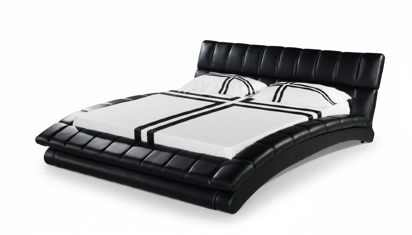 Waterbed Complete Leather Bed Upholstered Bed with Mattress New MAURICE Bed Beds