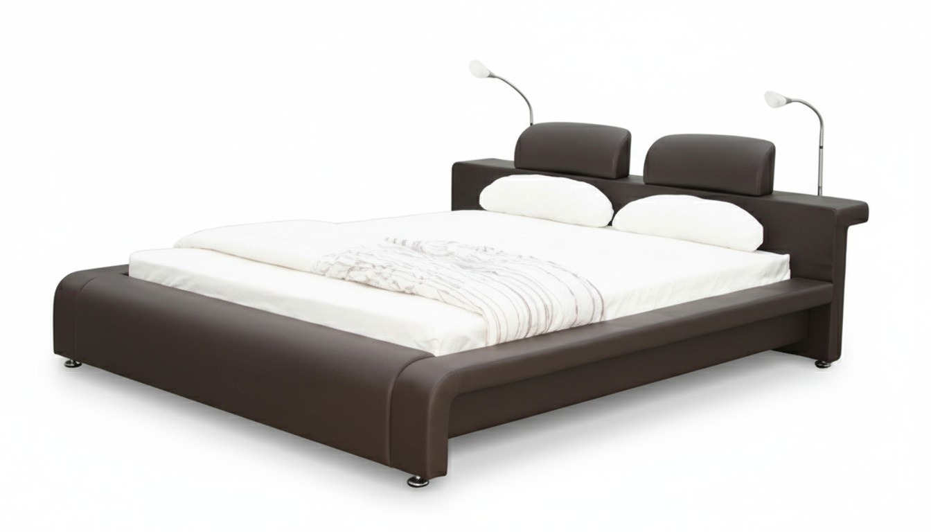 Waterbed Complete Leather Bed Upholstered Bed with Mattress New LILLI Bed