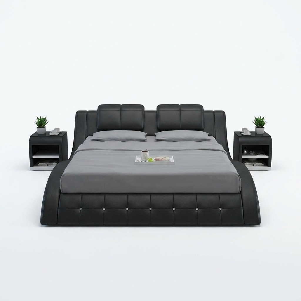 Waterbed Double Bed Beds Complete Leather Bed Upholstered Bed Water LB8824B