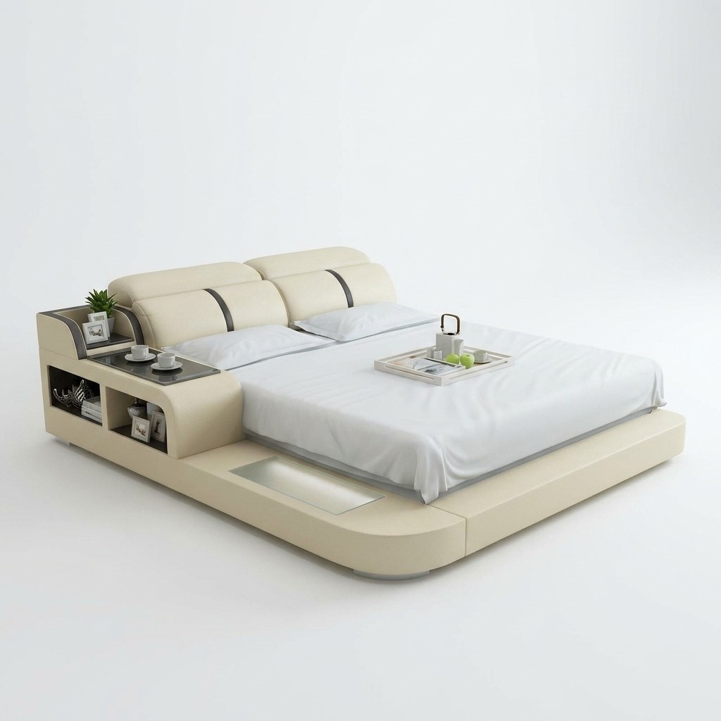 Waterbed Hotel Double Bed Beds Complete Leather Bed Water + USB Upholstered Bed