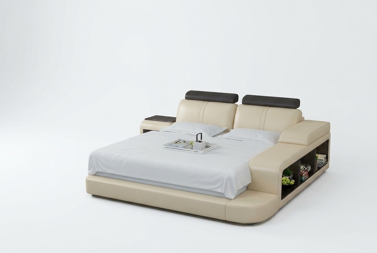 Waterbed Hotel Double Bed Beds with USB Complete Leather Bed Upholstered Bed Water
